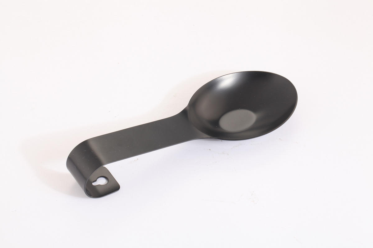 LÖFFELABLAGE Modern Kitchen Schwarz 25.5/9/4.5 cm Metall - Schwarz, Metall (9/4.5/25.5cm) - Mondex