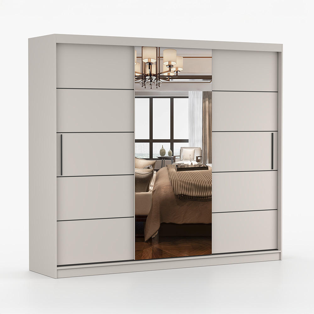 SKŘÍŇ s otočnými dveřmi Alba I 250 cm 250/218/61 cm, 3dveřová, kašmír - kašmírová, kompozitní dřevo (250/218/61cm) - imoebel24