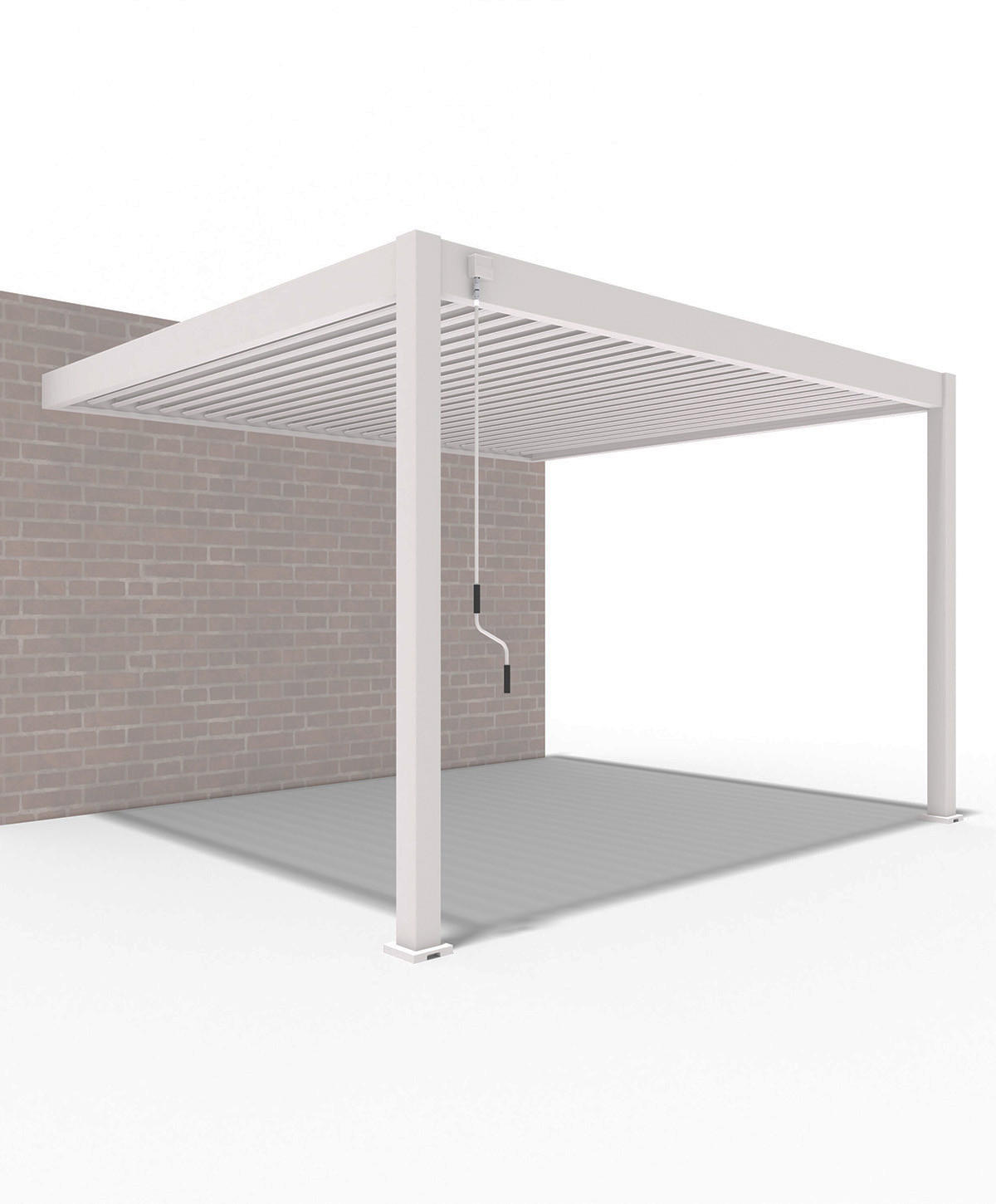 WANDPERGOLA Deluxe Voll-Alu 3,6 x 4 M Lamellendach Ivory Sand - Beige, Metall (360/255/400cm) - WEIDE