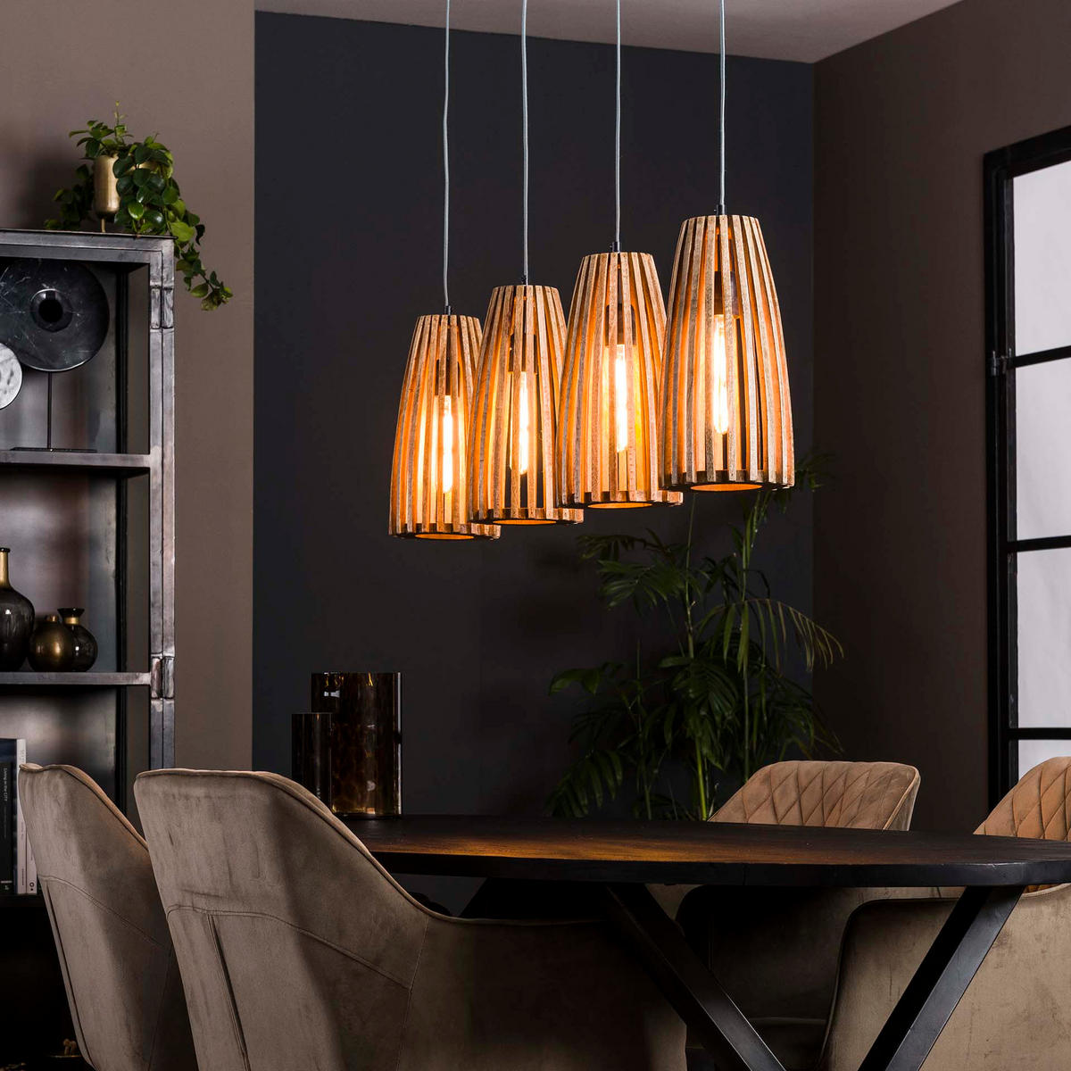 HÄNGELEUCHTE Launch Braun 135/20/150 cm - Braun, Metall (135/20/150cm) - Hoyz Collection