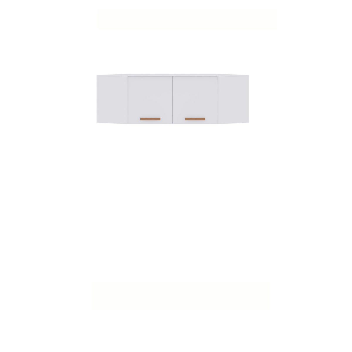 ECKKLEIDERSCHRANK+SCHRANKAUFSATZ GRANT G8+G15/B WEIß 91/235/91 - Weiß, Holzwerkstoff (91/235/91cm) - Marmex Möbel