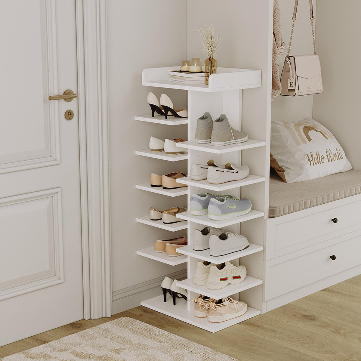 BOTNÍK Stepy Bílá - bílá, kompozitní dřevo (45/114/30cm) - Vicco