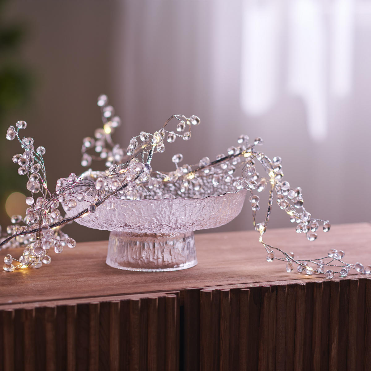 LICHTERKETTE Elof, transparent, 150 cm, Dekorative Weihnachtsdeko - Transparent, Kunststoff (150cm) - home&you