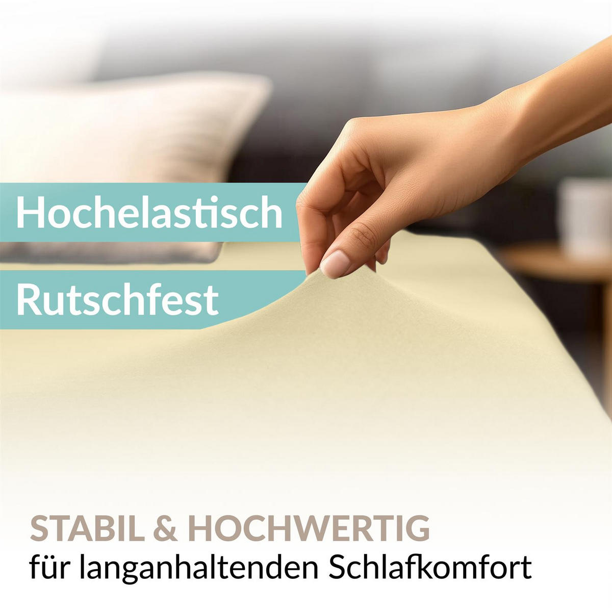 JERSEY-SPANNBETTTUCH 90x200 - 100x200 Große Bettlaken aus 100% Baumwolle, Spannbettlaken Laken Uni Vanille - Hellgelb, Textil (100/200cm) - Carpe Sonno