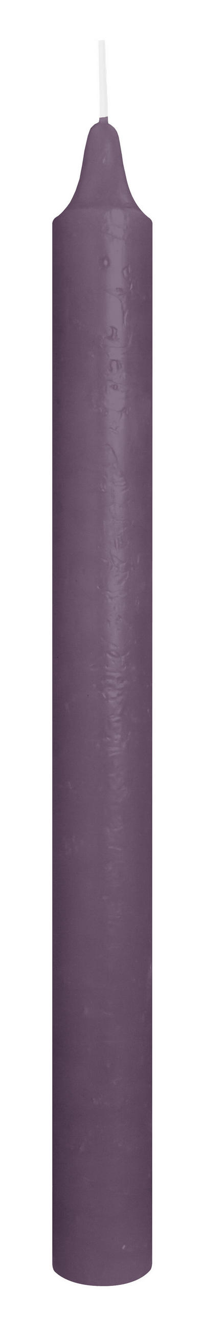 MARBLE Leuchterkerzen durchgefärbt Mauve Lila 250 x 22 mm, 20er Set - Mauve, Paraffin (2.2/25/25cm) - Wiedemann Kerzen