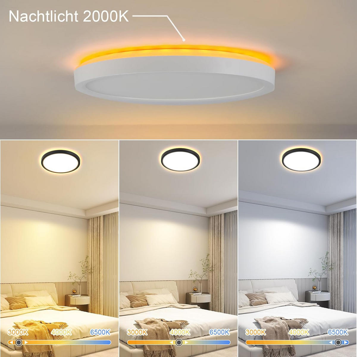 LED-DECKENLEUCHTE Helligost 22/2.6/22 cm - Weiß, Kunststoff (22/22/2.6cm) - ZMH