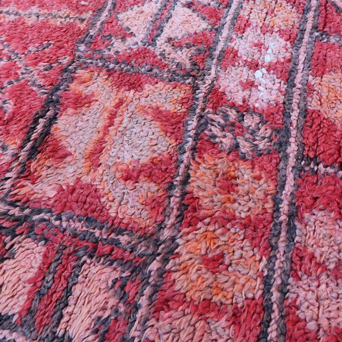 BERBERTEPPICH aus reiner Wolle 182x 335 cm - Rot, Naturmaterialien (182/335cm) - AFK Living