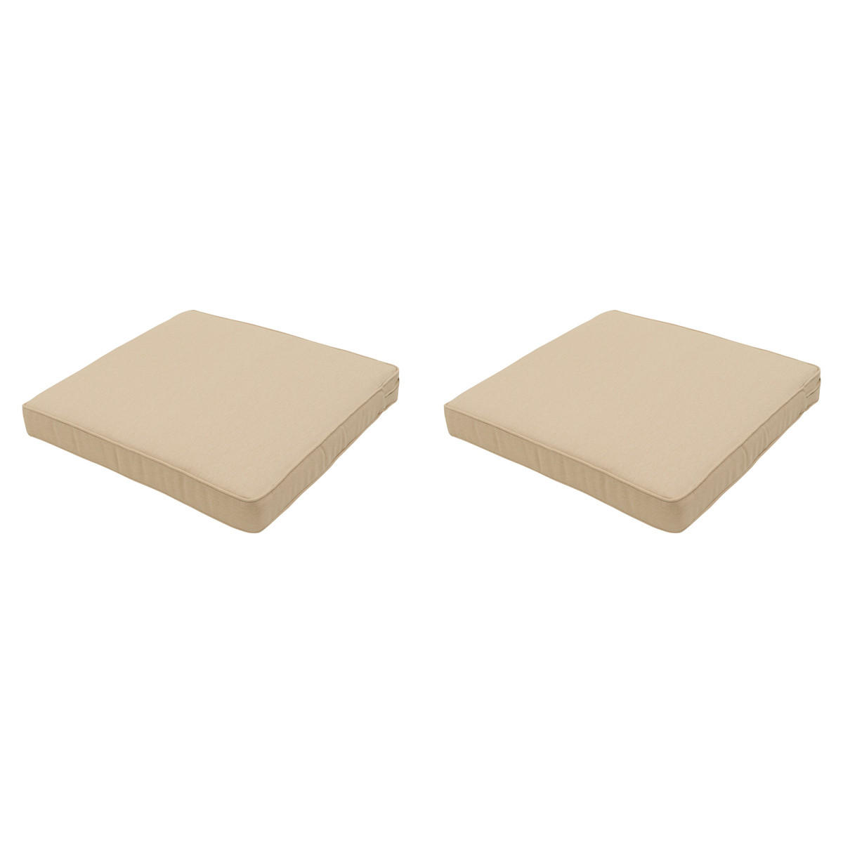 SITZKISSEN Canvas 60/60 cm 2er-Set - Beige, Textil (60/8/60cm) - Madison