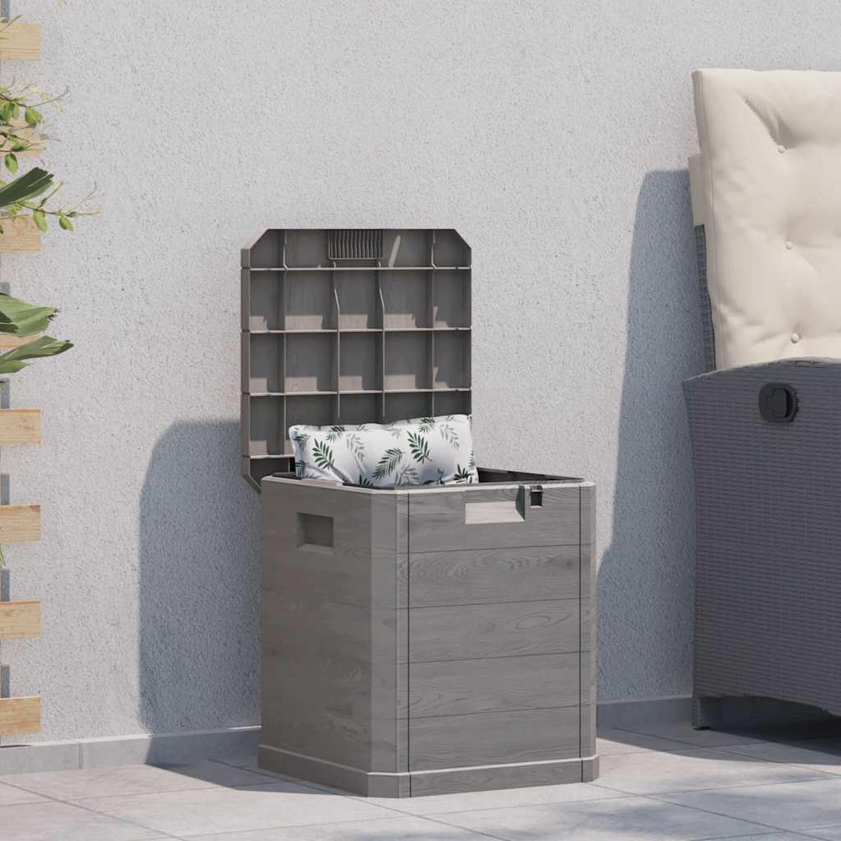 GARTEN-AUFBEWAHRUNGSBOX 90 L Braun - Braun, Kunststoff (42.5/50/44cm) - vidaXL