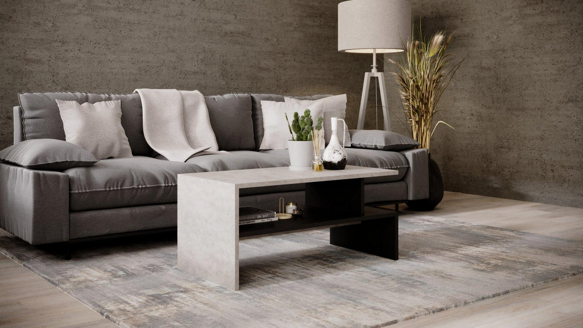 COUCHTISCH JULA 93 - Multicolor/Schwarz, Holz (50/93/45cm) - Mat-Haus