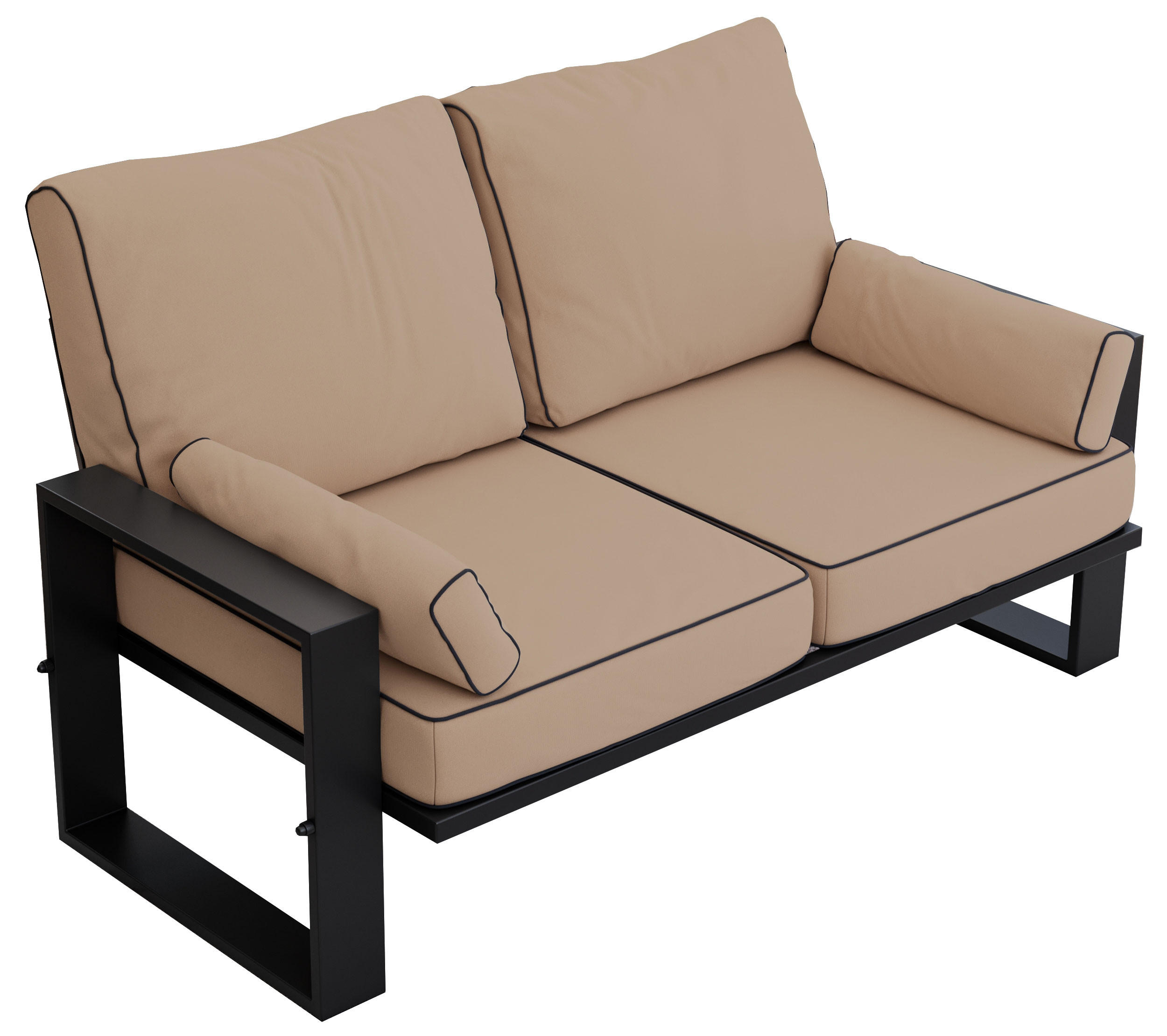 LOUNGESOFA Elba 2 Sitzer - Beige - Beige, Textil (150/90/87cm) - MKS