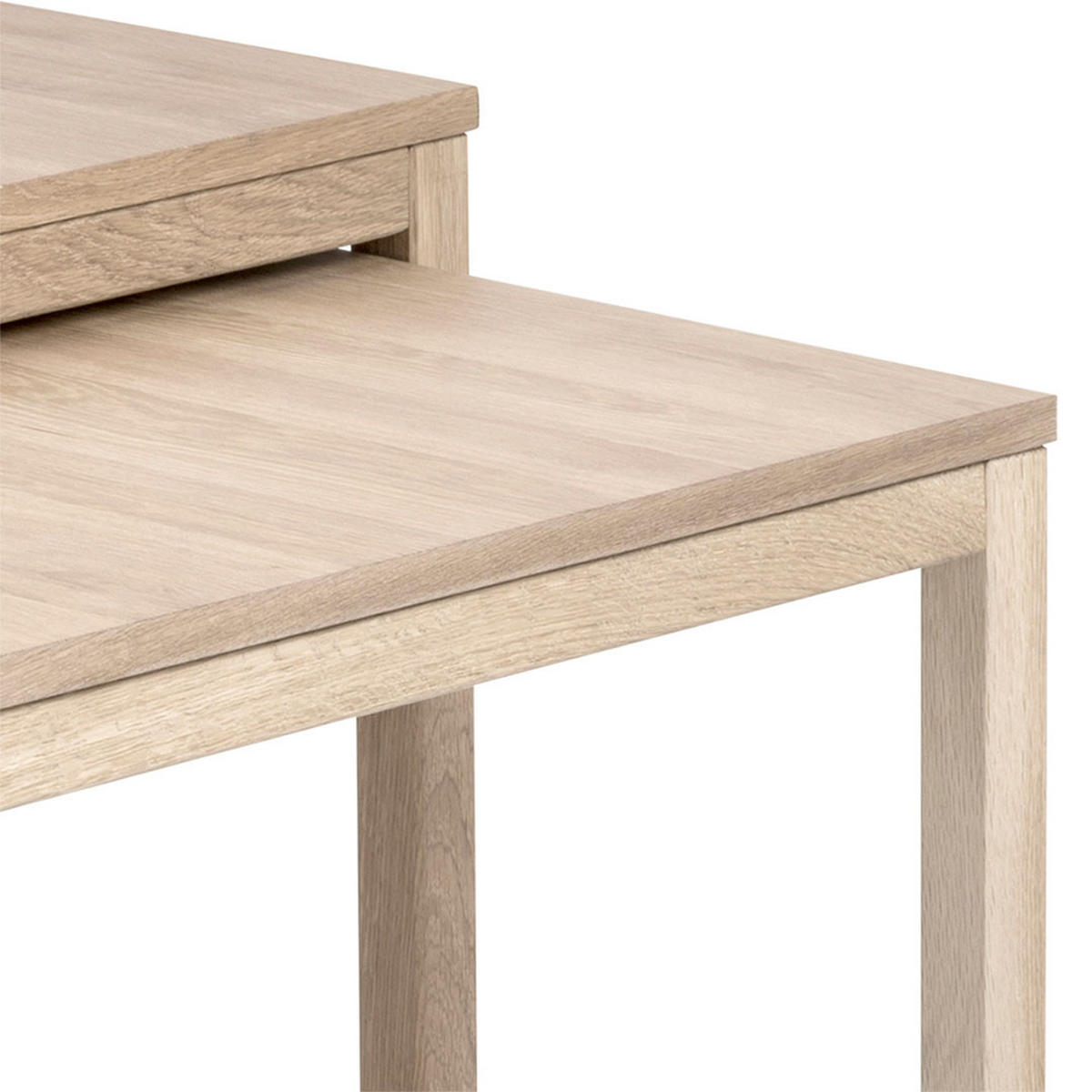 COUCHTISCH 2 stck in massiver Eiche und Eichenfurnier - Eiche Wotan, Holzwerkstoff (70/70/50cm) - ebuy24