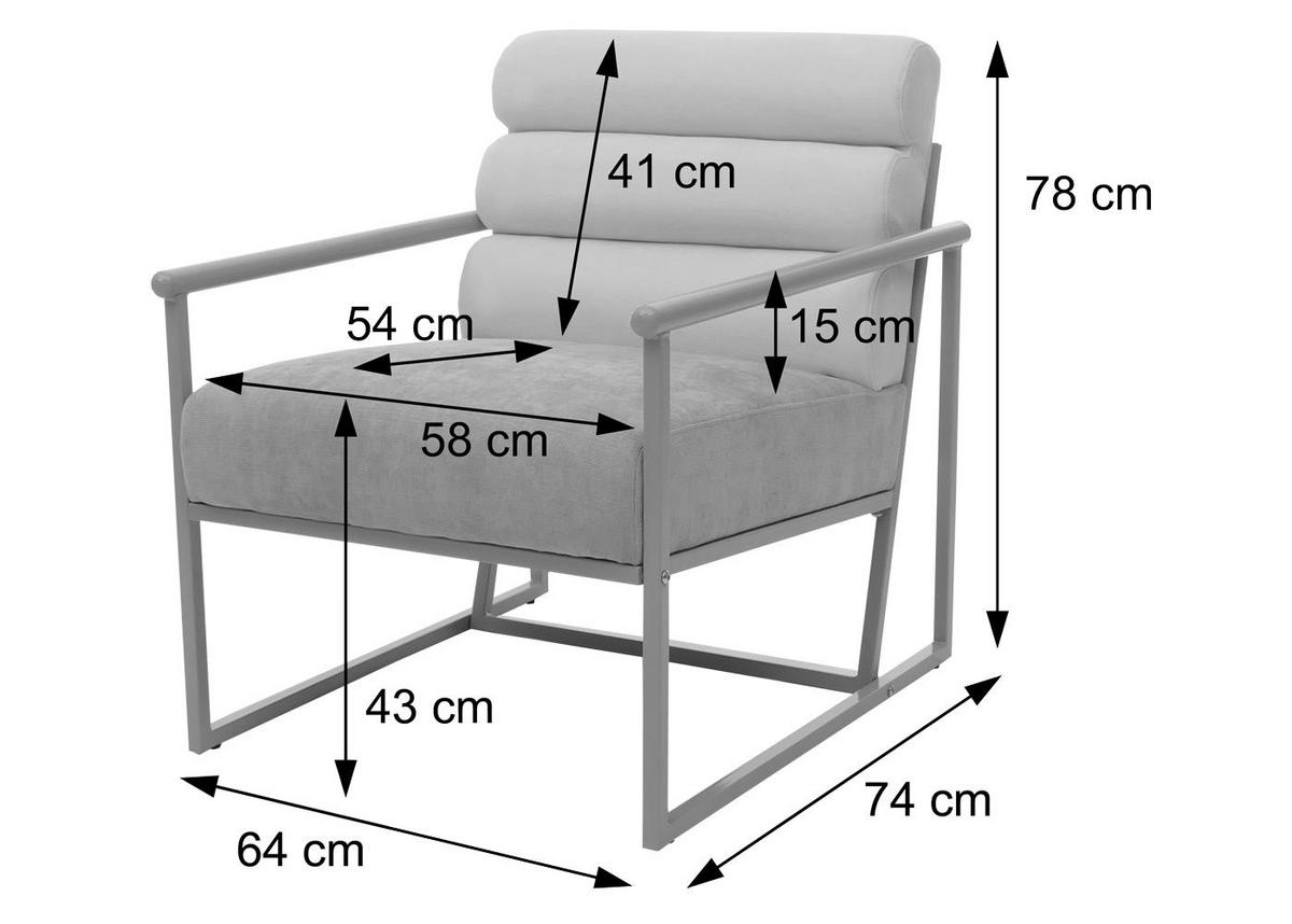 LOUNGE-SESSEL Rosé - Rosa, Textil (64/78/74cm) - MCW