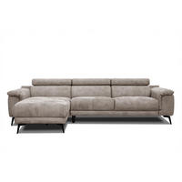 ECKSOFA FIERO 4-Sitzer, beige - Beige/Schwarz, Holzwerkstoff/Textil (158/269cm) - Courtois Laville