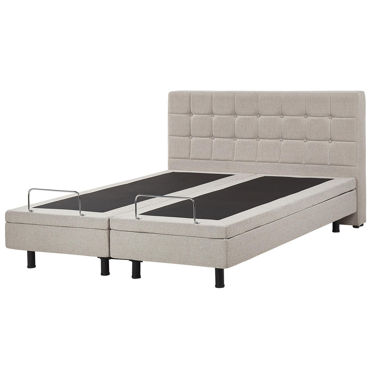 POLSTERBETT 160/200cm Beige Duke - Beige, Textil (160/200cm) - Beliani