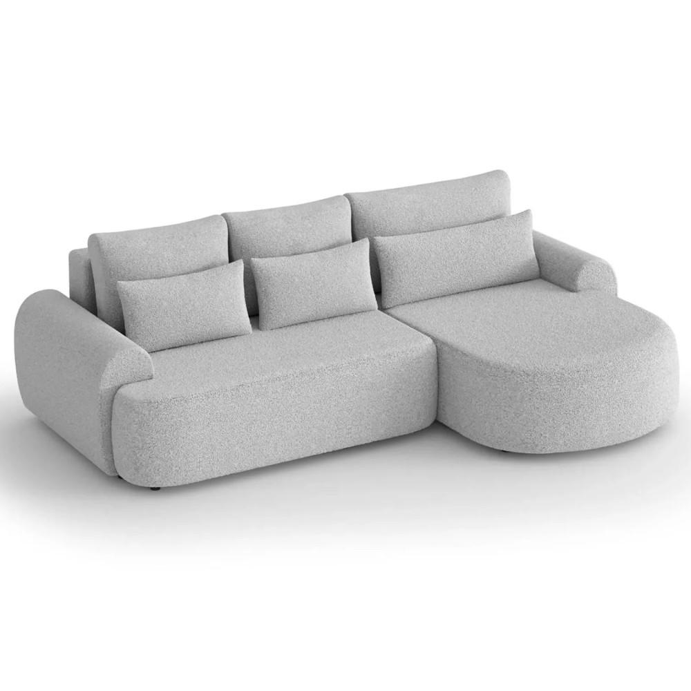 ECKSCHLAFSOFA Olivio L Hellgrau - Hellgrau/Schwarz, Kunststoff/Textil (266/170cm) - Beautysofa