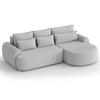 ECKSCHLAFSOFA Olivio L Hellgrau - Hellgrau/Schwarz, Kunststoff/Textil (266/170cm) - Beautysofa