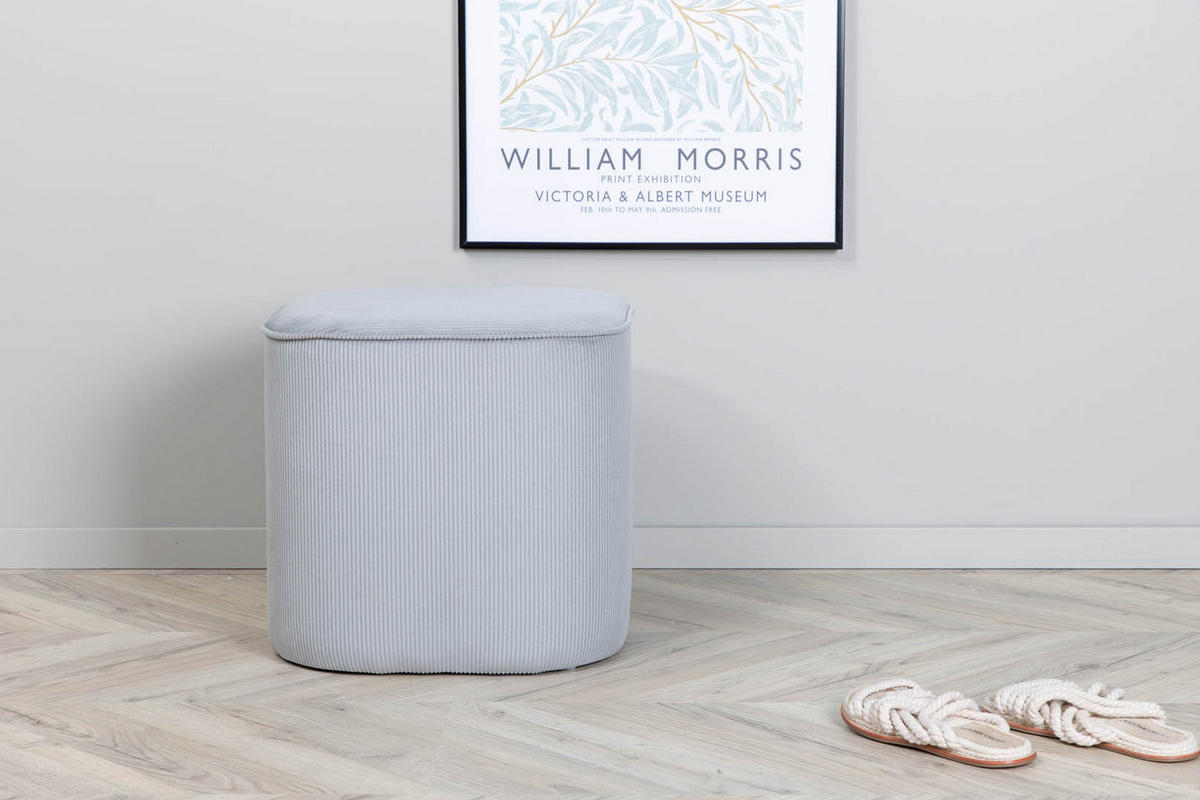 POUF grau - Grau, Holzwerkstoff (44/41/44cm) - ebuy24