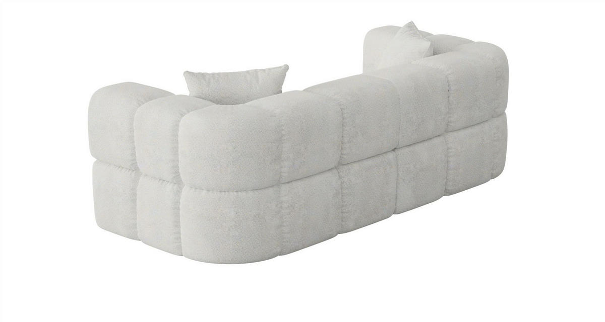 SOFA 3-sitzer Vega - Weiß, Holzwerkstoff/Textil (250/77/103cm) - Fun Möbel