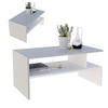 COUCHTISCH Holzwerkstoff rechteckig stabil Dunkelgrau 50/45/93cm - Dunkelgrau/Weiß, Holzwerkstoff (50/93/45cm) - CraftPAK