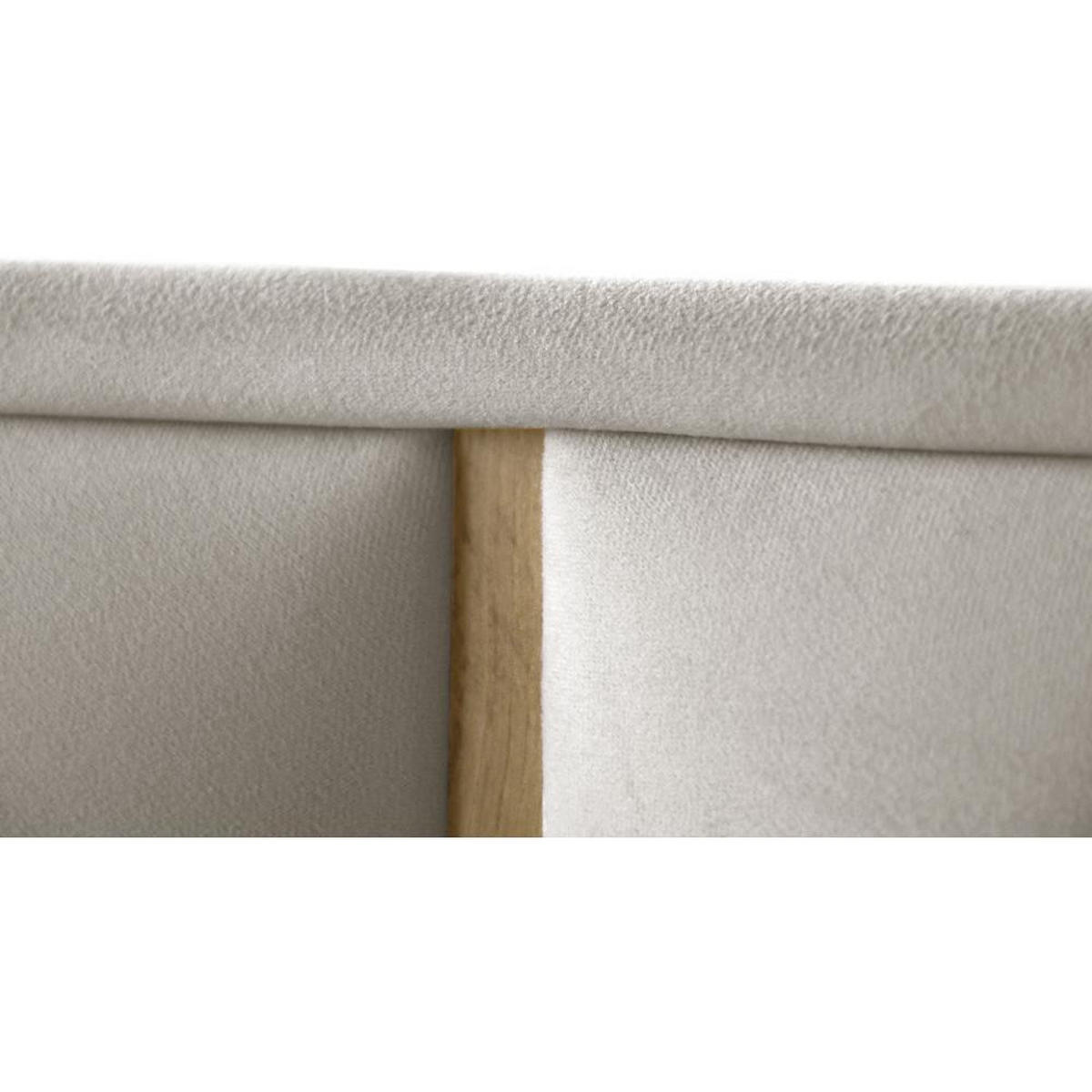 POLSTERBETT Stella 166/211/108 weiß/beige - Beige/Weiß, Holzwerkstoff/Textil (160/200cm) - Beautysofa