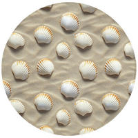 KOUPELNOVÁ PŘEDLOŽKA Mušle - Písek - Námořní 70x70 cm - písková barva, textil/plast (70/70cm) - OnlyWow