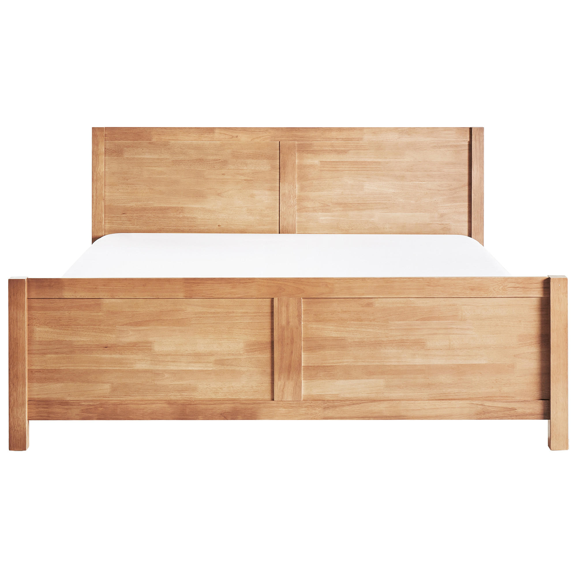 BETT mit Lattenrost 180x200 cm Heller Holzfarbton Champagnat - Hellbraun, Holz (180/200cm) - Beliani