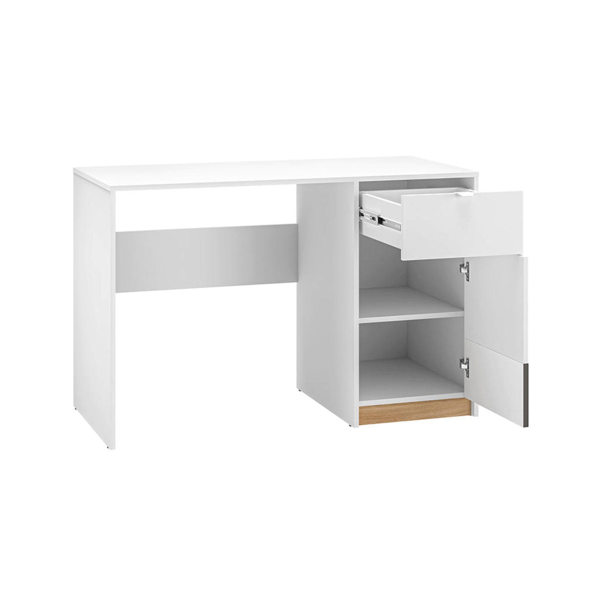 PISALNA MIZA Ronan Bela - bela, leseni material (55/120/79cm) - Petits-meubles