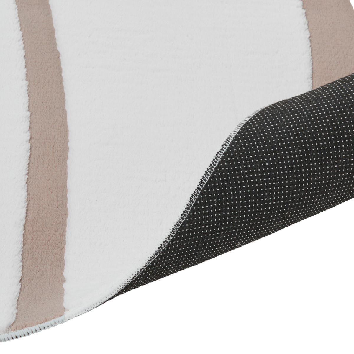 KOBEREC Béžový/Bílý 160/230 cm Hartz - bílá/krémová, textil (160/230cm) - Beliani
