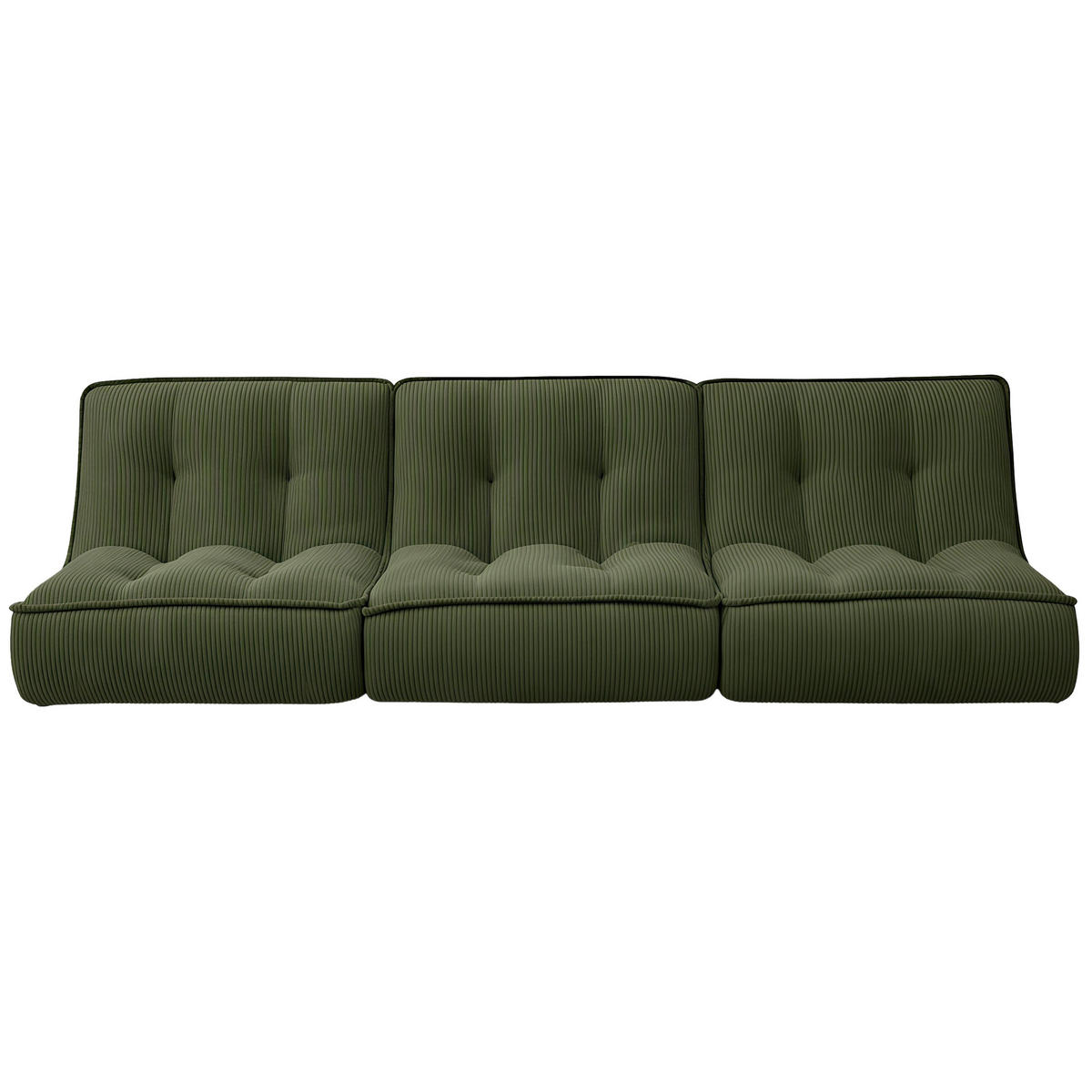 GARTENSOFA mit 3 Sitzplätzen, Grün - Grün, Textil (240/70/90cm) - Oviala