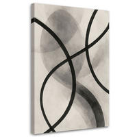 LEINWANDBILD Abstraktion 70x100cm - Grau, Textil (70/100cm) - Feeby