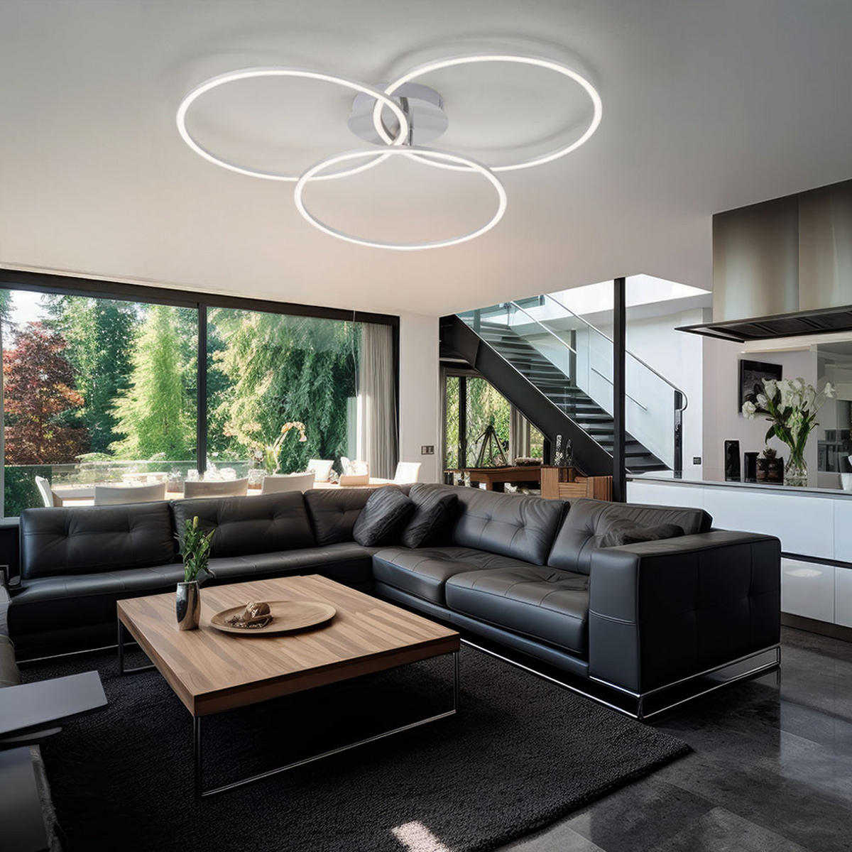 LED DECKENLEUCHTE IVANKA Silber - Silberfarben, Metall (79/76/9cm)