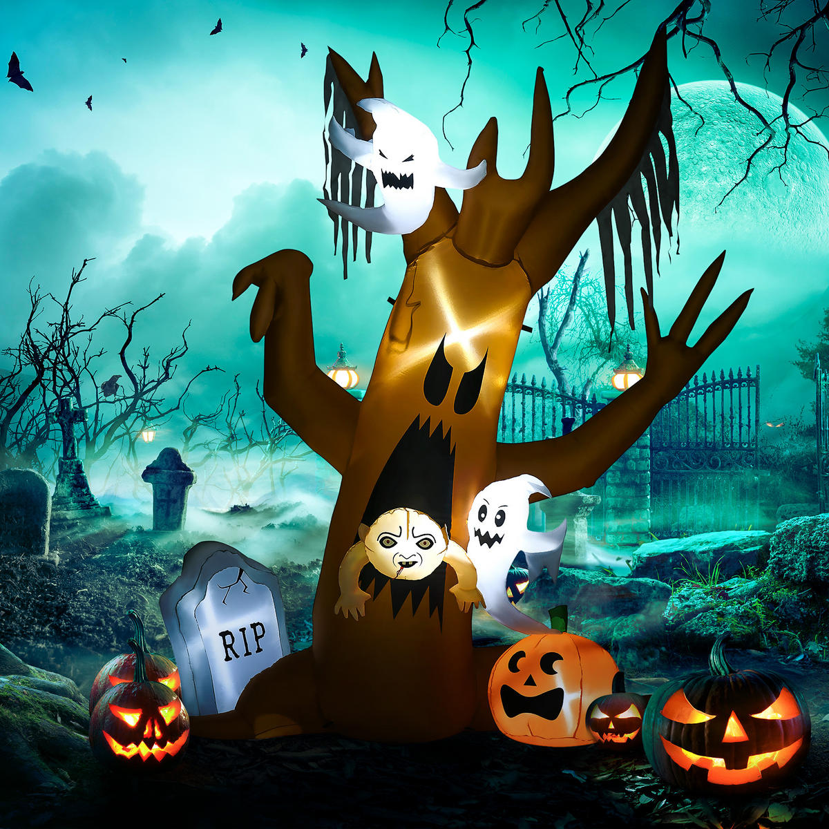 HALLOWEEN-DEKORATION Multicolor 200.0/90.0/240.0cm - Multicolor, Textil (90/240/200cm)