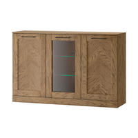 STANDVITRINE Cozy Eiche Rustikal 140 / 42 / 90cm - Eichefarben/Braun, Holz/Metall (140/90/42cm) - Feldmann-Wohnen