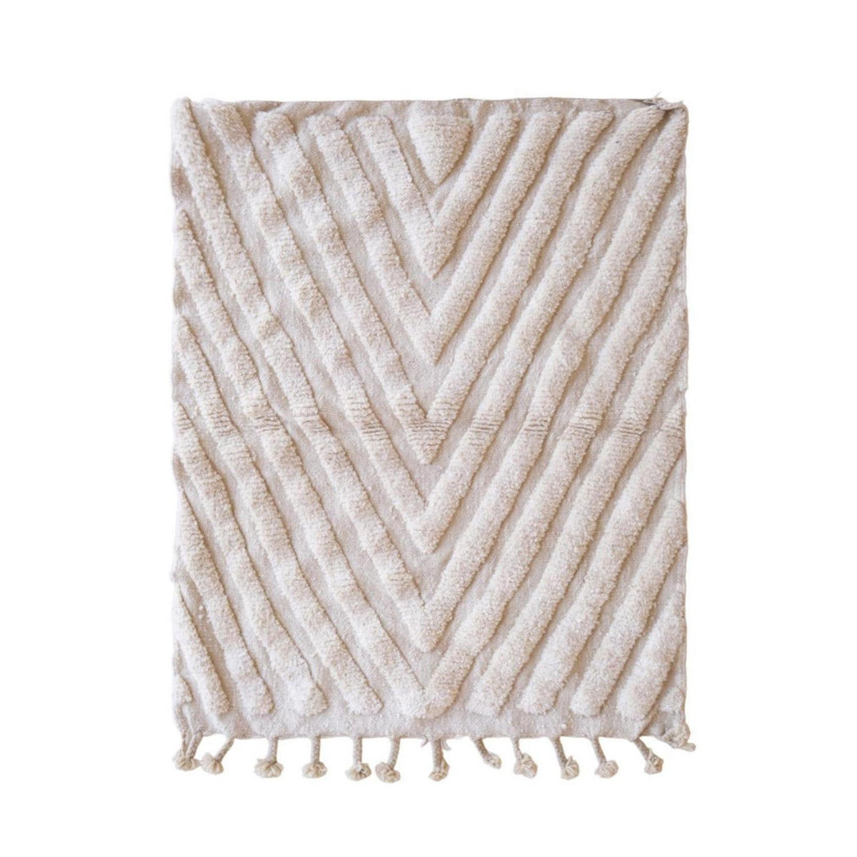 BERBERTEPPICH aus reiner Wolle 125x 157 cm - Beige, Naturmaterialien (125/157cm) - AFK Living