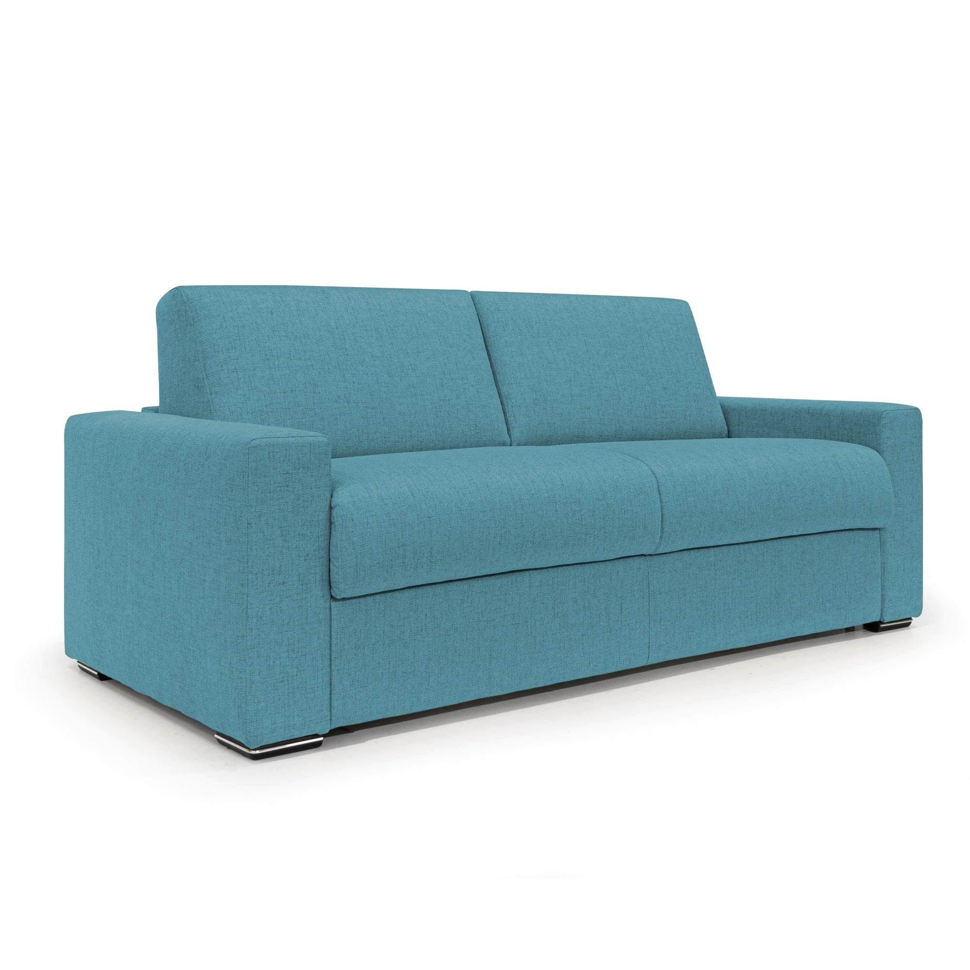 SCHLAFSOFA Nixon - Hellblau, Textil (220/93/96cm) - Divani.store
