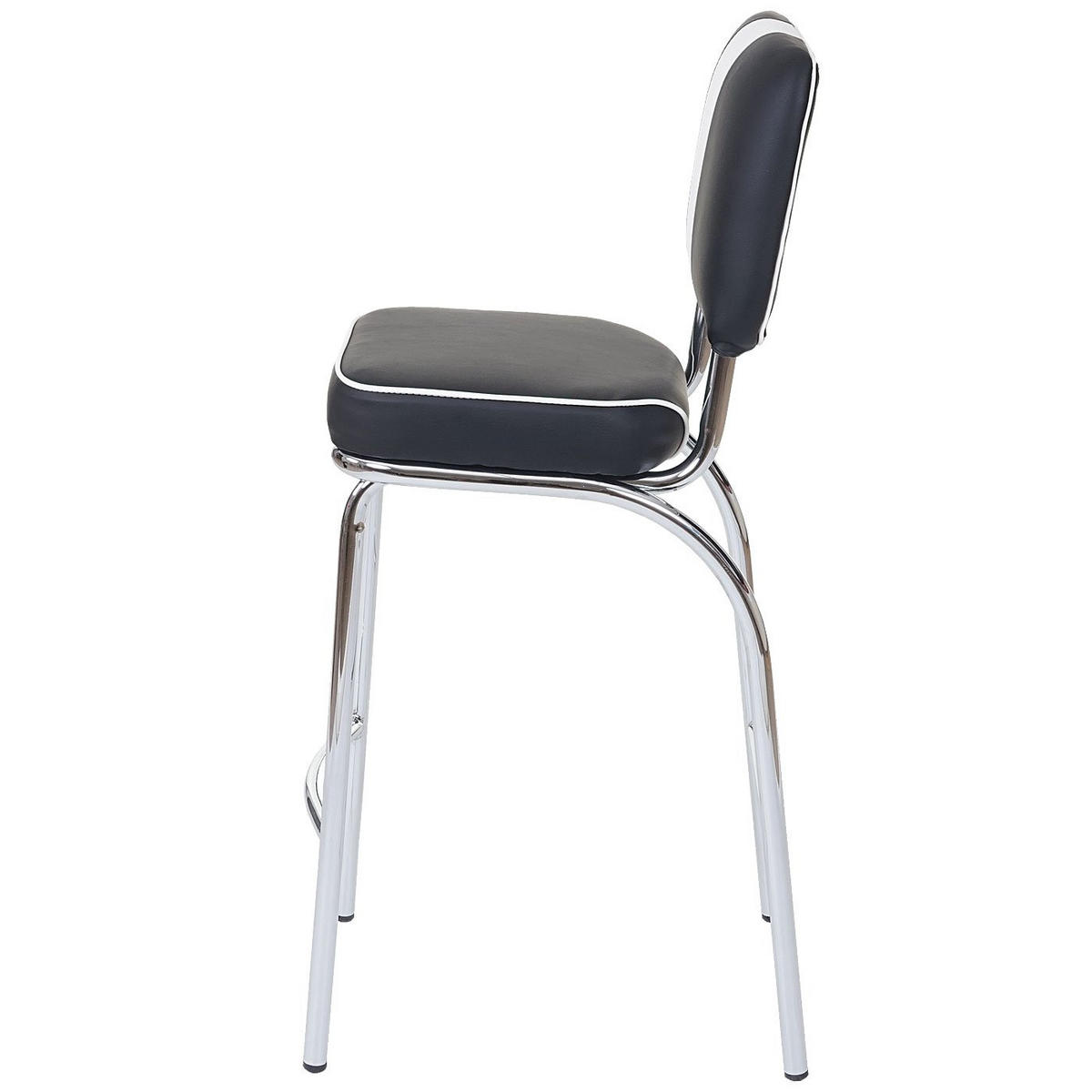 BARHOCKER Schwarz, Weiß 2er-Set - Schwarz/Weiß, Textil (34/107/46cm) - MCW