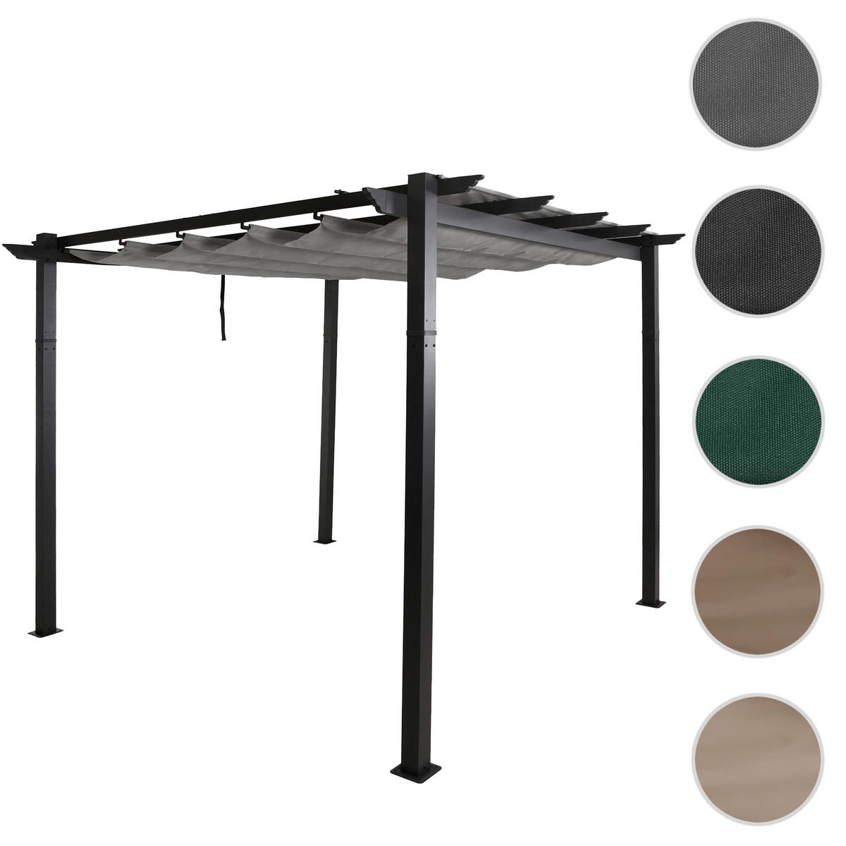 PERGOLA Grau - Grau, Textil (300/240/300cm) - MCW