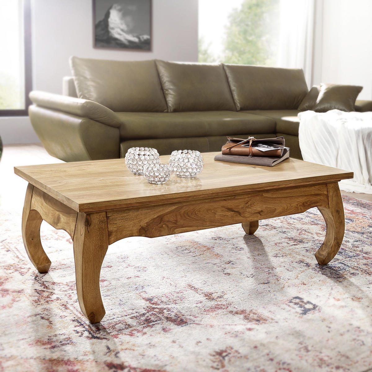 COUCHTISCH eckig FERN Wohnzimmertisch - Akaziefarben, Holz (110/60/40cm) - tinkaro