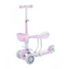 KINDERROLLER BonBon 3 in 1 lila Dreirad, LED-Vorderräder, höhenverstellbar - Violett, Kunststoff (58/26/66cm) - Makani