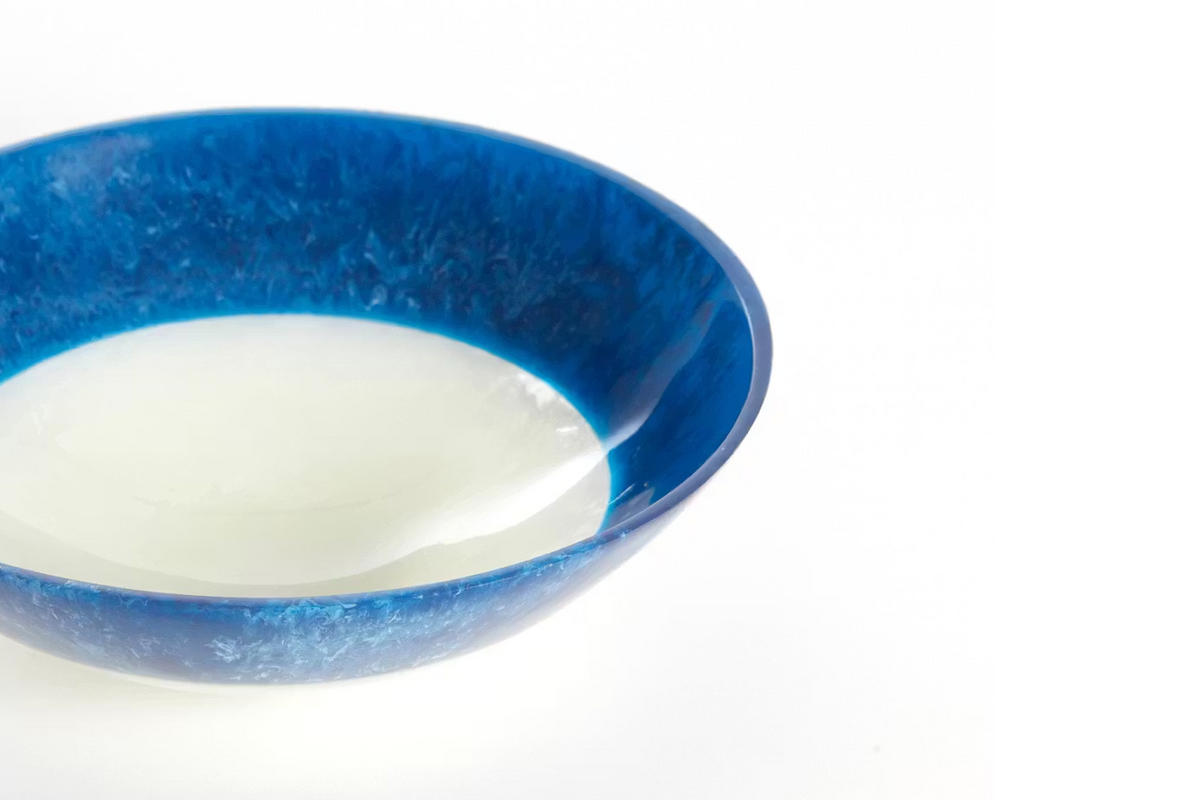 DEKOSCHALE BINANGA Ø26x7,5 cm, Kunststoff, Blau - Blau, Kunststoff (26/7.5cm) - Light & Living