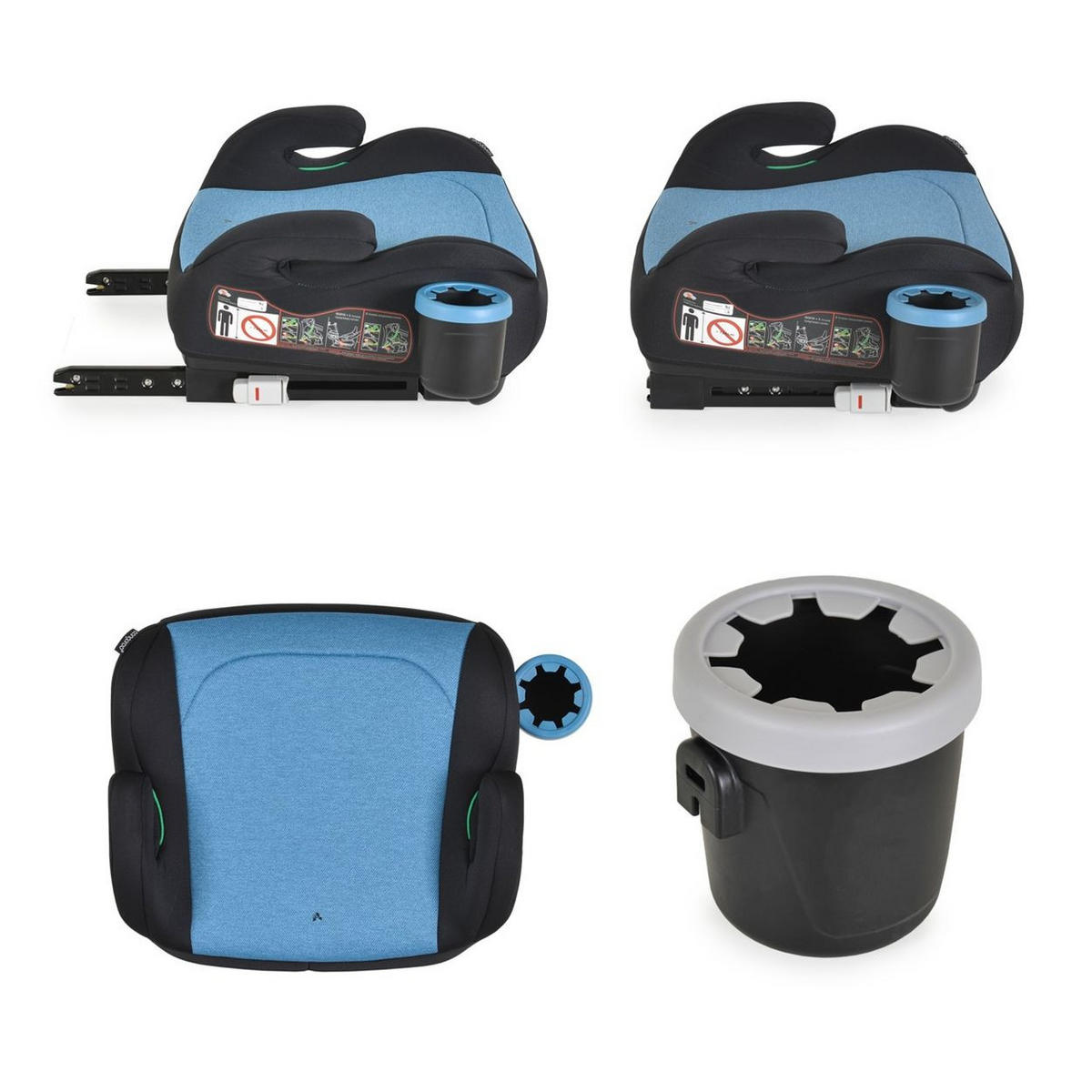 AUTOSITZERHÖHUNG i-Swift, Isofix (125-150cm) dunkelblau Gruppe 3, Getränkehalter - Blau, Kunststoff (40/22/43cm) - Cangaroo