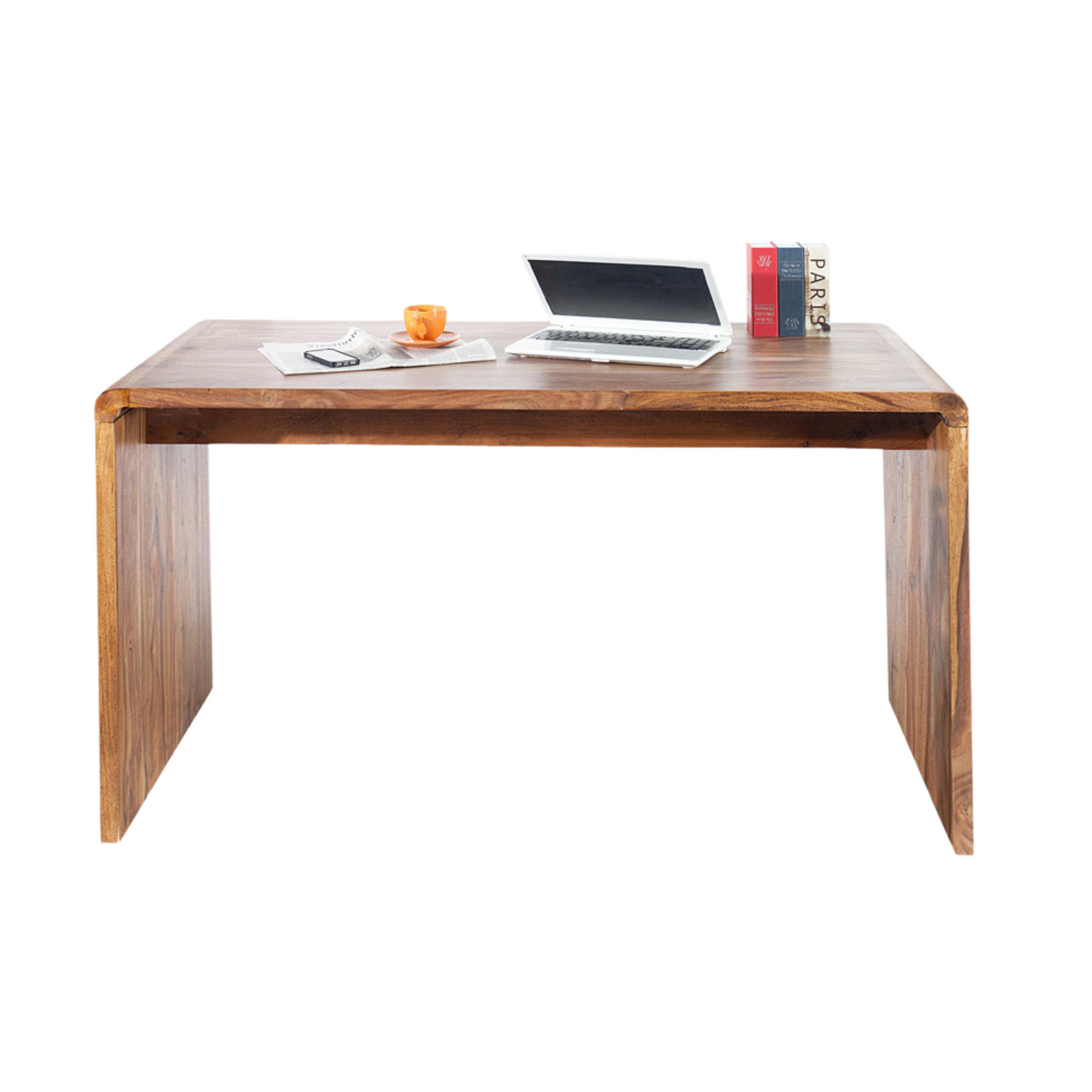 SCHREIBTISCH CUBUS Sheesham Natur 120 cm - Naturfarben, Holz (60/120/80cm) - riess-ambiente