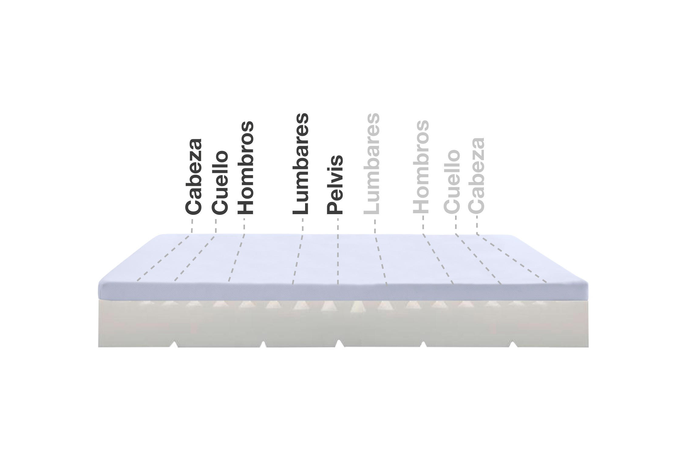 MATRATZE Orthopädische Multizonen Max One mit Abnehmbarem Bezug - 80x190 cm - Weiß, Textil (80/190cm) - Moonia