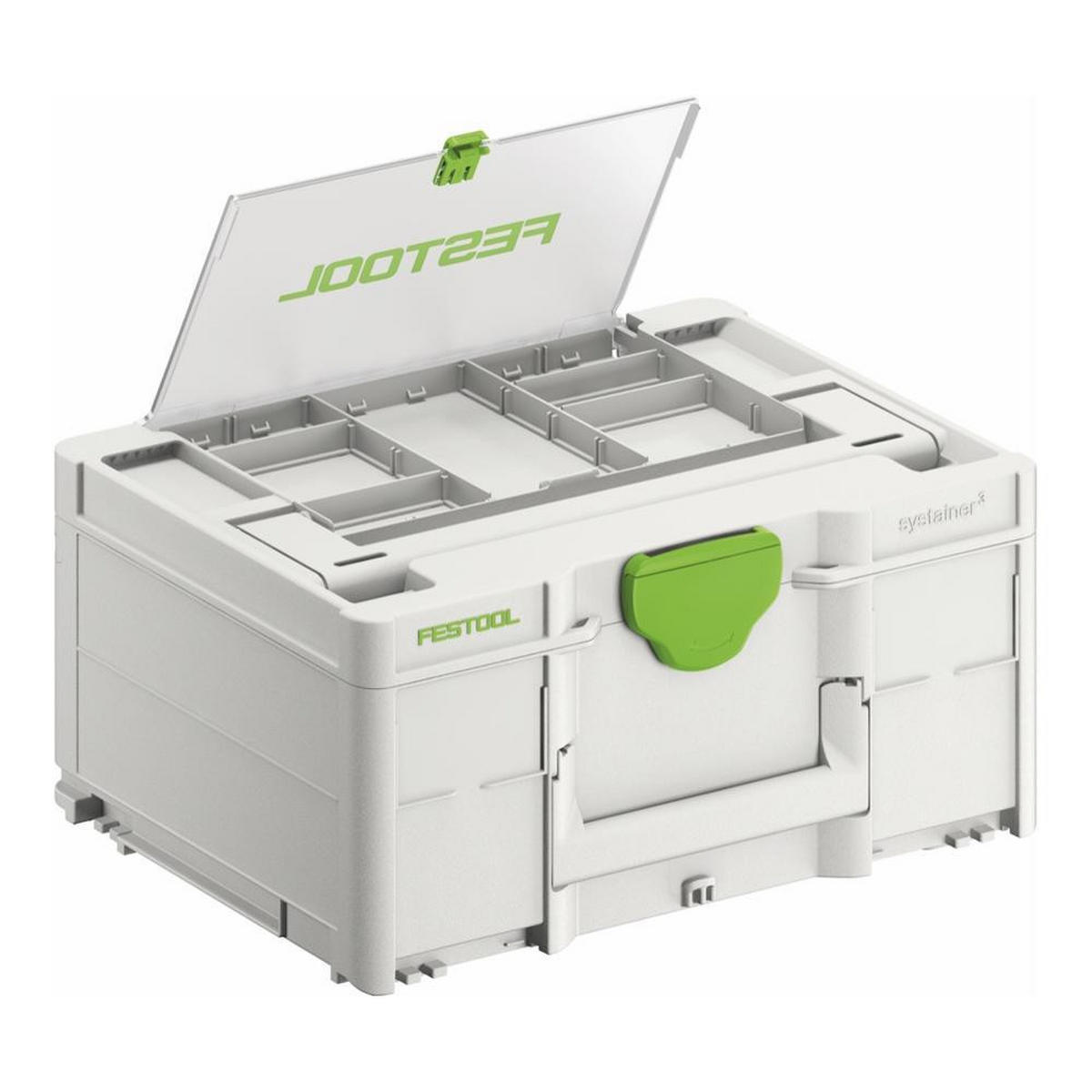 FESTOOL SYS3 DF M 187 Systainer Werkzeugkoffer mit Deckelfach ( 577347 ) 396 x 296 x 187 mm 15,9 l koppelbar - Multicolor, Kunststoff (275/18.7/39.6cm) - Festool