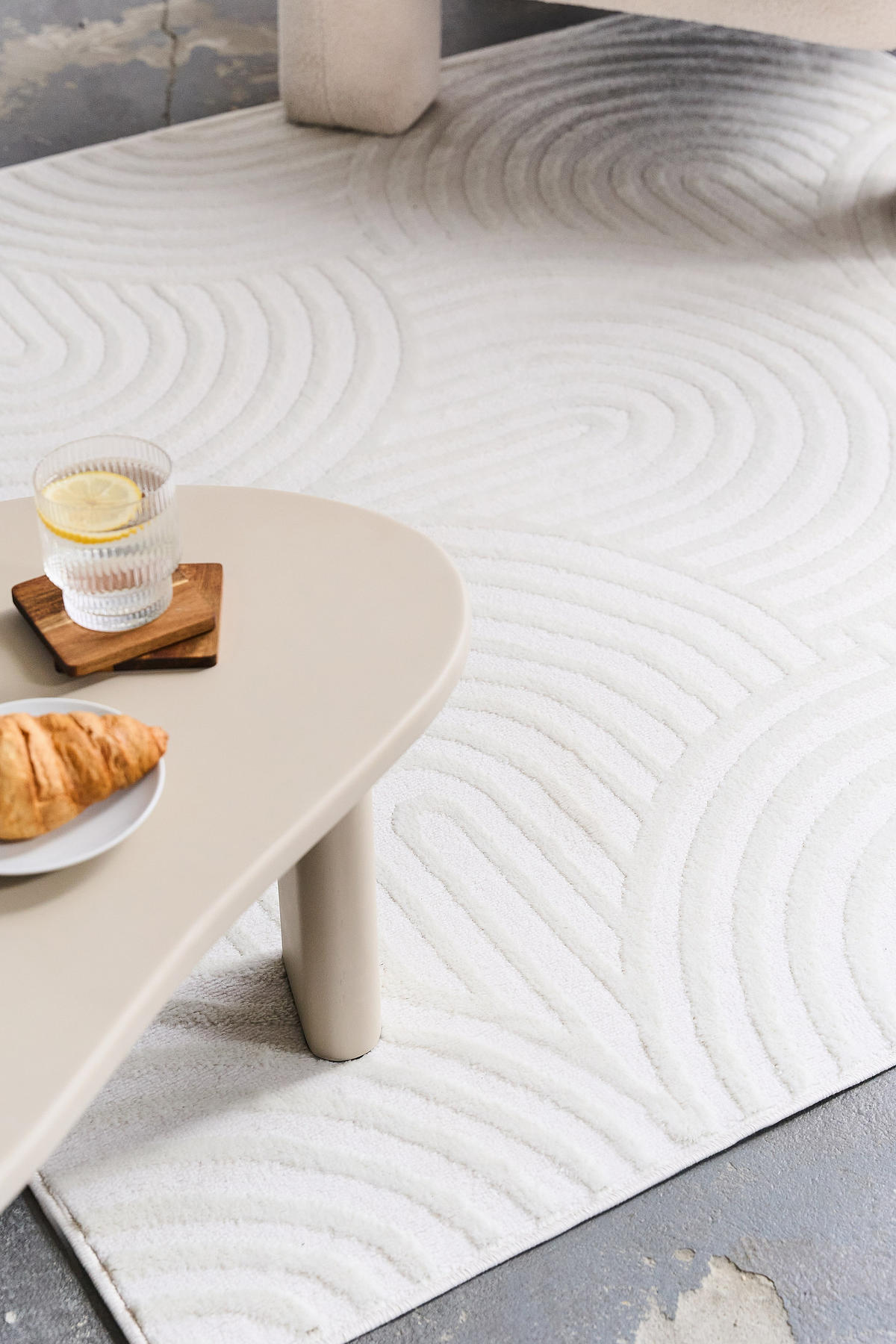 TEPPICH HYGGE Cremeweiß Quadrat 200/200 cm - Creme, Textil (200/200cm) - Tapiso