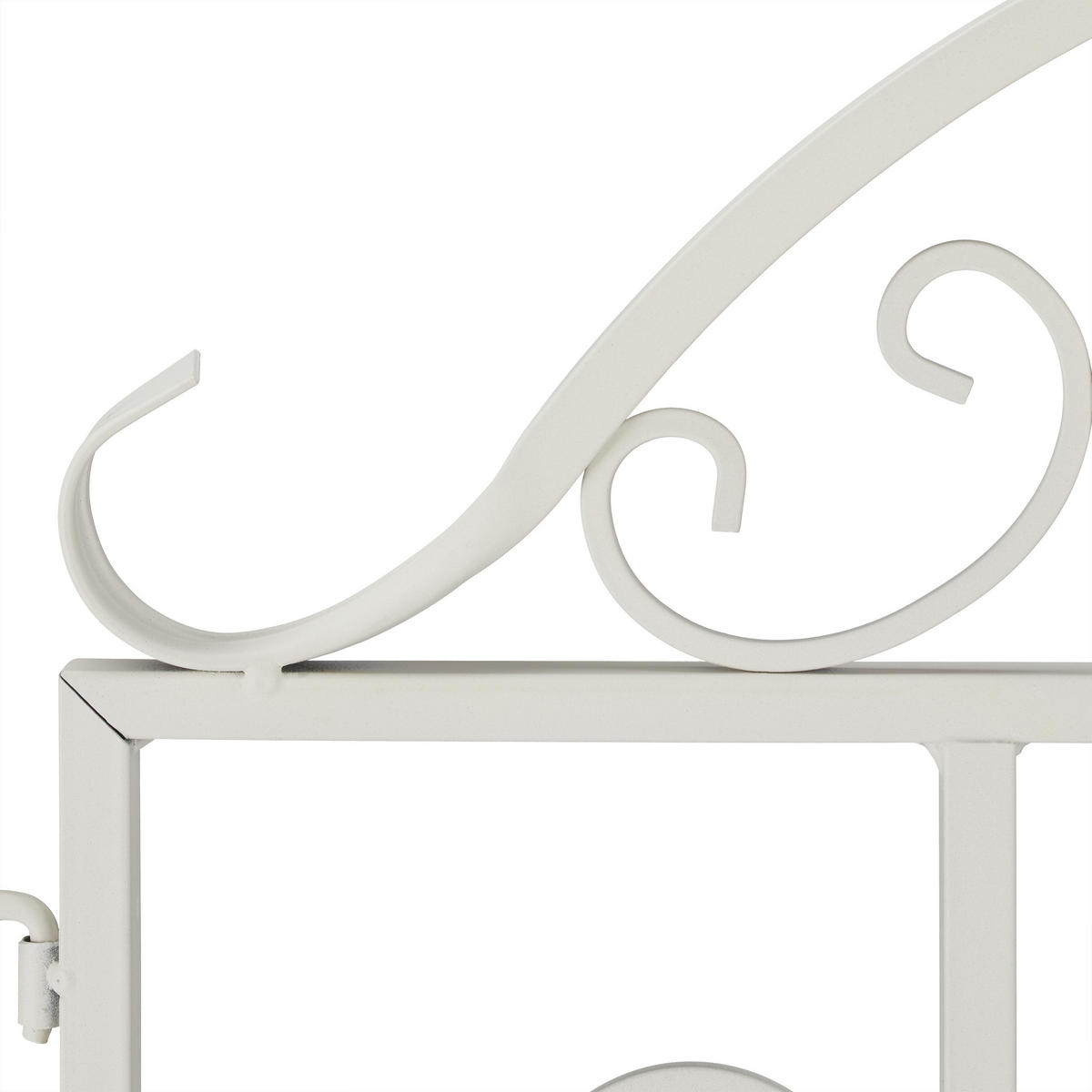 GARTENZAUN - Weiß, Metall (63.5/98.5cm) - Relaxdays