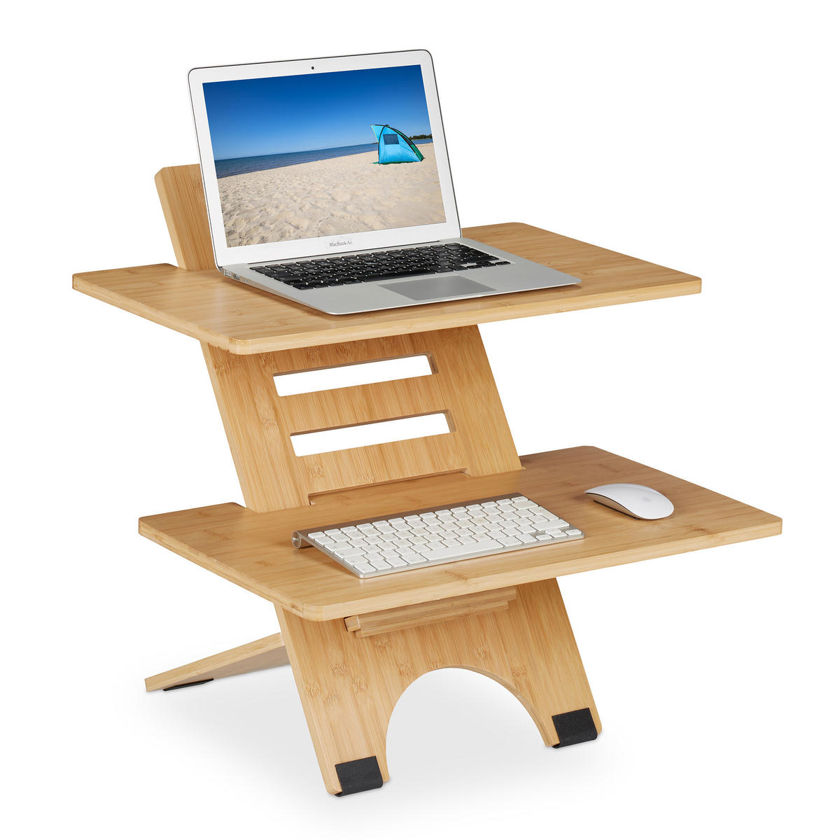 STEHSCHREIBTISCH-AUFSATZ - Hellbraun, Holz (61/60/61cm) - Relaxdays