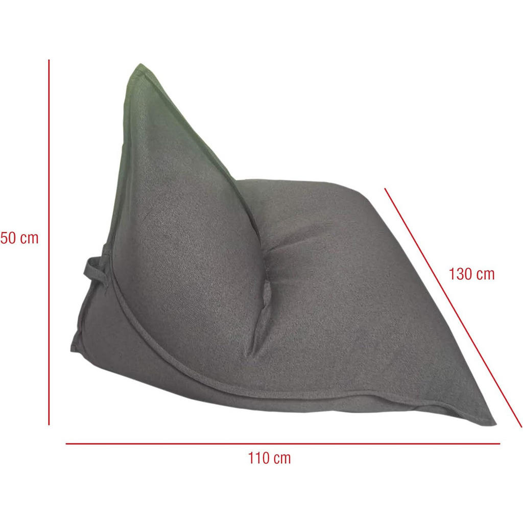 Thumbnail - Mobili Rebecca Sitzsackbezug, Grau, Textil, 130x50x110 cm, Wohnzimmer, Hocker, Sitzsäcke, XXL Sitzsäcke