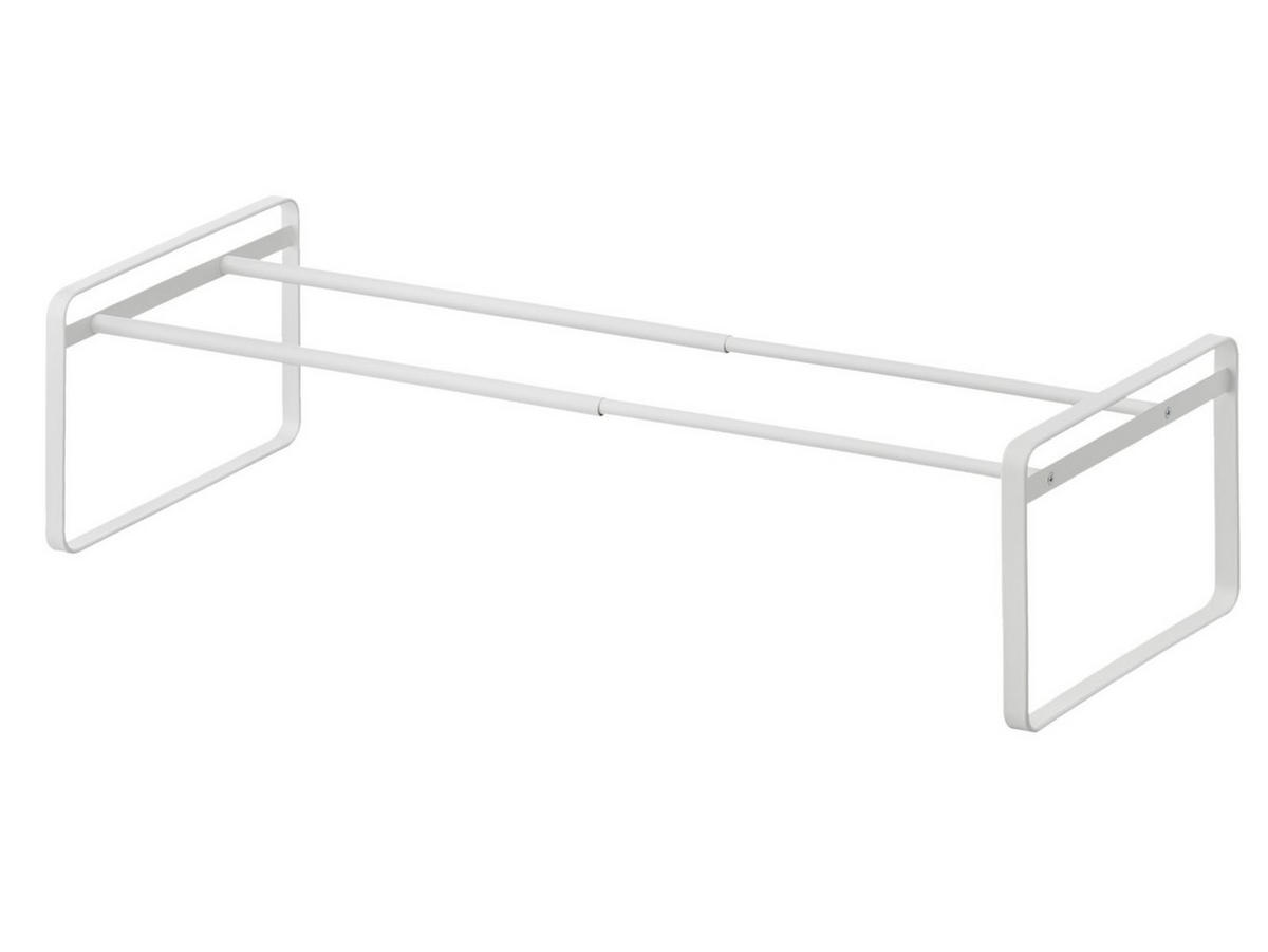SCHUHREGAL Frame schwarz 40/17/25 cm ausziehbar bis 70cm - Weiß, Metall (40/25/17cm) - Yamazaki